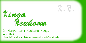 kinga neukomm business card